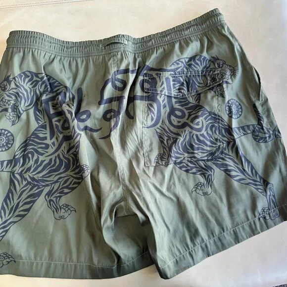 Maharishi Men's Swim Trunks.XXL. Olive/Black tiger pattern